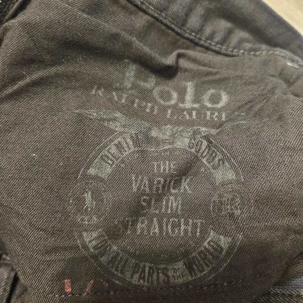 Polo Ralph Lauren Jeans Men's 40x32 Black The‎ Varick Slim Straight Leg Denim